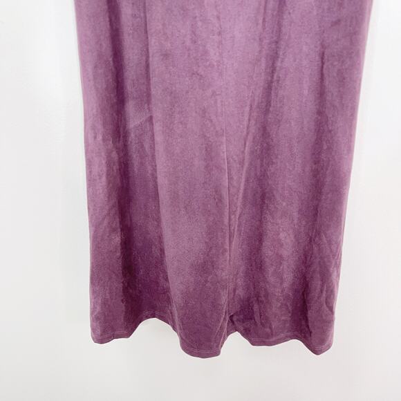 Pink Republic XSmall Purple Faux Sueded Lace Back Dress Sleeveless Artisan Wine - Picture 6 of 11